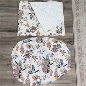 Snuggly Jacks Floral Boho Baby Blanket and Diaper Changing Cover EUC